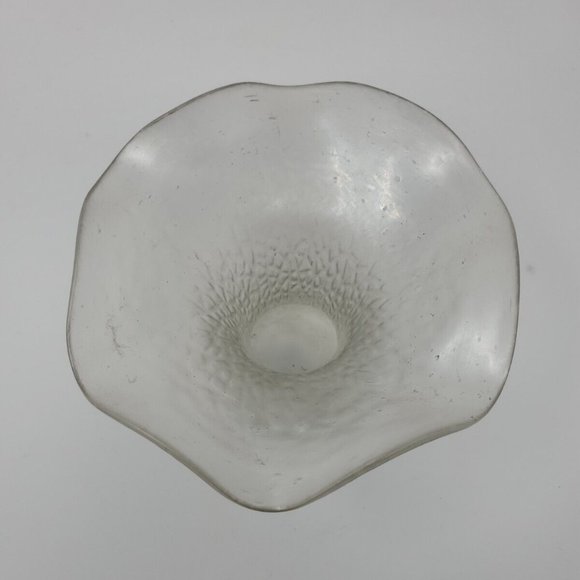 Antique Kralik Rindskopf or Loetz Hand Blown Martele Art Glass Ruffle Vase 3.75" - Picture 4 of 6